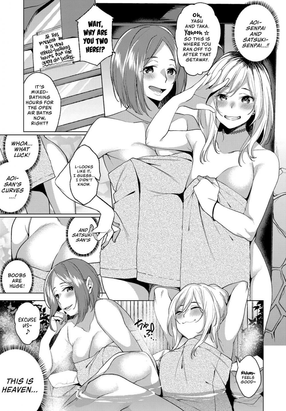 Hentai Manga Comic-Lewd Mixed Bathing at the Open-Air Bath-Read-3